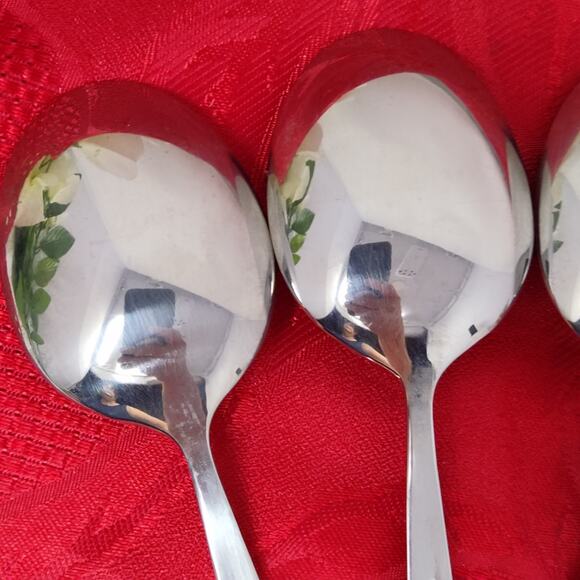 5X WMF CROMARGAN Korea 18/10 Stainless Flatware 4 Table Soup Spoons Dinner Fork - Picture 12 of 13